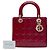 Dior Red Medium Patent Cannage Lady Dior Rosso Bordò - vista 7