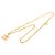 Collana con pendente matelassé Chanel Gold CC placcato oro D'oro