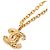 Collana con pendente matelassé Chanel Gold CC placcato oro D'oro - vista 4