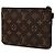 Louis Vuitton Brown Monogram Logo Story Zipped Pouch MM Braun - Ansicht 2