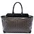 Goyard Black Goyardine Bellechasse MM Negro