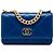 Chanel Blue Quilted Lambskin 19 Wallet On Chain