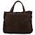 Borsa Tote Chanel in camoscio e shearling marrone Marrone scuro
