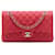 Chanel Red Medium Classic Caviar Double Flap Rosso