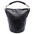 Borsa bucket Chanel CC in pelle d'agnello nera Nero