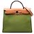 Hermès Green Toile Herbag Zip 31 Grün Olivgrün