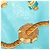 Foulard di seta Hermès Blue Bouteilles a La Mer 90 Blu chiaro - vista 6