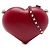 Valentino Minaudiere Crossbody Carry Secrets Heart in pelle rossa Rockstud Rosso