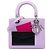 Dior Purple Medium Calfskin Pockets Lady Dior Roxo