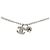 Collana Chanel Silver CC Brass Strass Mini Heart Pendant Argento - vista 2