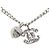 Collana Chanel Silver CC Brass Strass Mini Heart Pendant Argento - vista 3