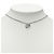 Collana Chanel Silver CC Brass Strass Mini Heart Pendant Argento - vista 5