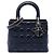 Dior Black Medium Lambskin Cannage Lady Dior Nero