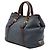Bolsa Satchel Prada em lona Canapa com logo e acabamentos em couro Vitello Daino azul - vista 2
