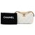 Borsa camera Chanel Melody in pelle caviar matelassé bianca con CC e catena Bianco - vista 7