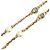 Bracciale Clair D Lune Dior Gold Placcato Oro Cristalli e Perle Finte D'oro - vista 4