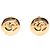 Orecchini a clip rotondi placcati oro Chanel Gold CC D'oro