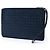 Pouch doppia piatta LOEWE in vitello blu con Anagram embossed Repeat Blu navy - vista 2