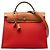 Hermès Orange Toile Herbag Zip 31 Arancione