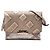 Burberry Gold Embossed Grain Check Leather Langley Crossbody Golden