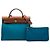 Hermès Blue Toile Herbag Zip 31 - vista 7
