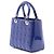 Dior Blue Medium Patent Cannage Lady Dior - vista 2