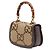 Bamboo Gucci 1947 Top Handle Bag aus beigem Jumbo GG Canvas mit Bambus und Web - Ansicht 2