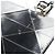 Tote Triangle Prada in pelle Spazzolato metallizzata argento - vista 11