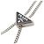Tote Triangle Prada in pelle Spazzolato metallizzata argento - vista 14