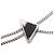 Tote Triangle Prada in pelle Spazzolato metallizzata argento - vista 15