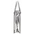 Tote Triangle Prada in pelle Spazzolato metallizzata argento - vista 3