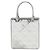Tote Triangle Prada in pelle Spazzolato metallizzata argento - vista 4