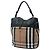 Borsa Hobo Sycamore Burberry Brown Medium Mega Check in tela e pelle Marrone Marrone chiaro - vista 2