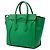 Céline Celine Bolsa Luggage em Micro Pele de Bezerro Granulada Verde - vista 2