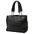 Sac Tote Chanel Black CC Choco Bar en agneau avec Camélia No 5 Noir - vue 2