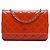 Portafoglio Chanel Orange CC Quilted Patent Incognito Wallet On Chain Arancione