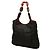 Borsa Hobo Prada in Tessuto nera con manico di perle Nero - vista 2