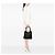 Borsa Hobo Prada in Tessuto nera con manico di perle Nero - vista 6