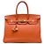 Hermès Orange Togo Birkin Retourne 35 Arancione