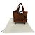 Borsa Tote Font Piccola in Raphia Marrone LOEWE - vista 10