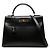 Hermès Black Box Calf Kelly Sellier 32 Nero