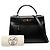 Hermès Black Box Calf Kelly Sellier 32 Nero - vista 7