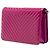 Chanel CC Wallet On Chain aus rosa Lackleder, diamantgesteppt Pink - Ansicht 2