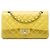 Chanel Yellow Medium Classic Lambskin Double Flap Giallo