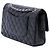 Chanel Black Medium Classic Lambskin Double Flap Nero - vista 2