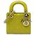 Dior Yellow Mini Patent Cannage Lady Dior Giallo