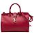 Saint Laurent Red Small Leather Monogram Downtown Cabas Satchel Rot