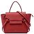 Belt Bag Céline Bolso cinturón Celine Nano de piel de becerro granulada roja