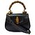 Bamboo Borsa Gucci 1947 Small in pelle di vitello nera con manico in bambù Nero