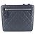 Borsa a tracolla Chanel Matelassé in pelle blu navy - vista 2